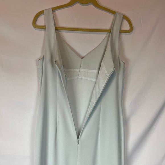 Daymor Couture Beaded-Breast Sleeveless Floor-Length Dress, Blue-Gray |8 - Picture 11 of 16